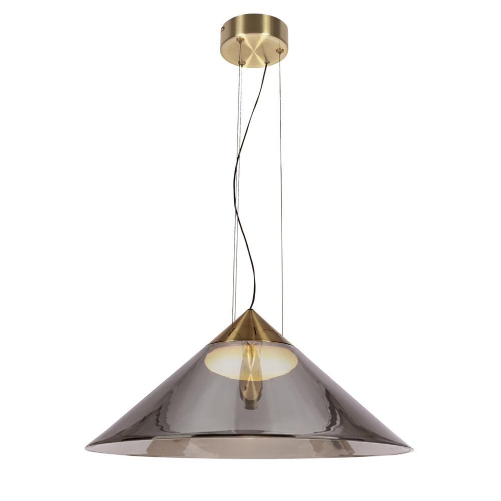 Lampa wisząca Presto 50 szklana z dymionym kloszem nad stół do salonu GX53