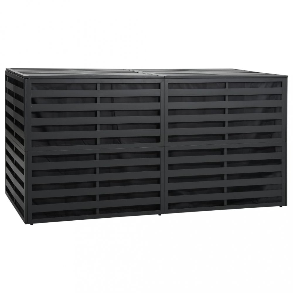Záhradný úložný box hliník 200x100x100 cm antracit Dekorhome