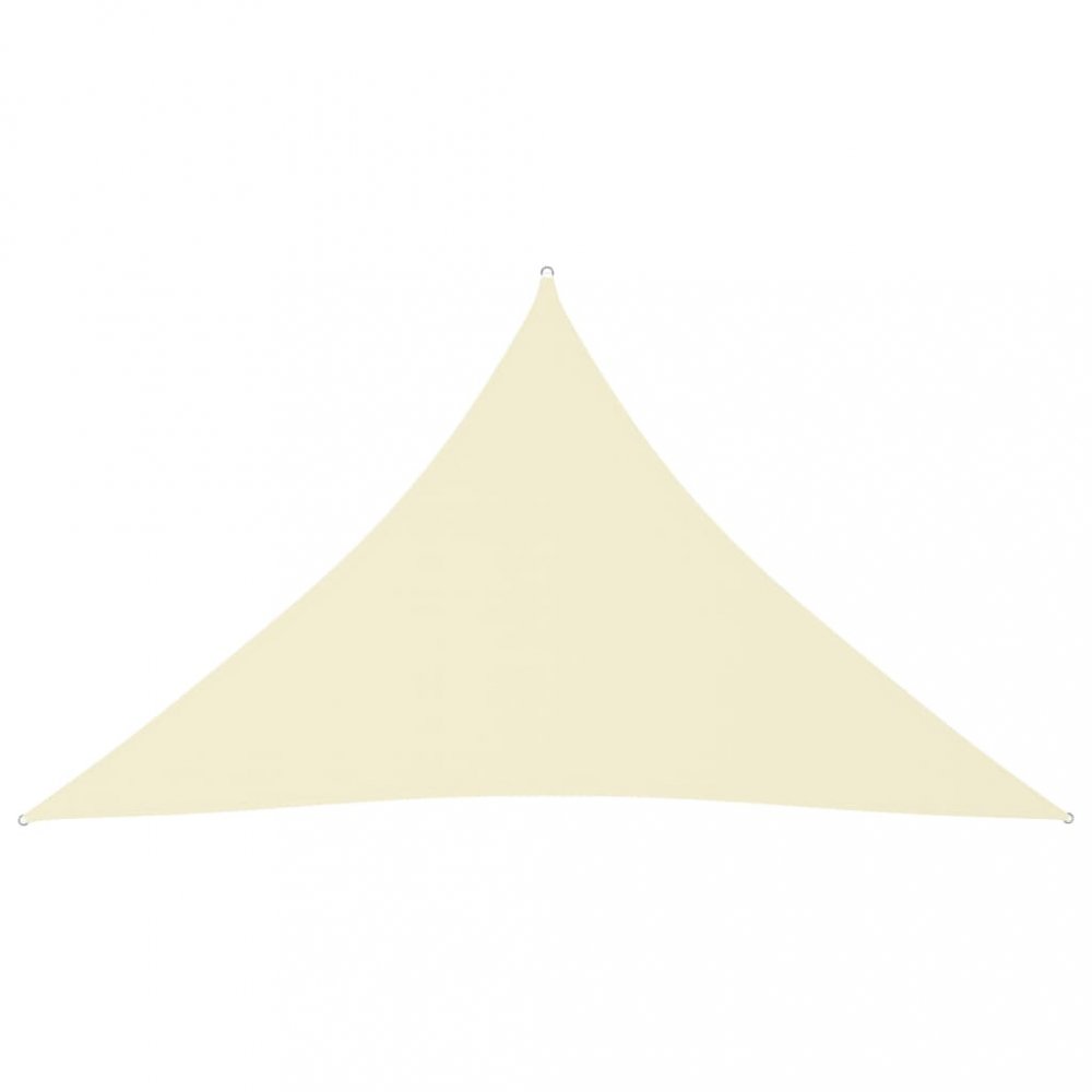 Stínící plachta trojúhelníková 5 x 5 x 6 m oxfordská látka Dekorhome Krémová,Stínící plachta trojúhe