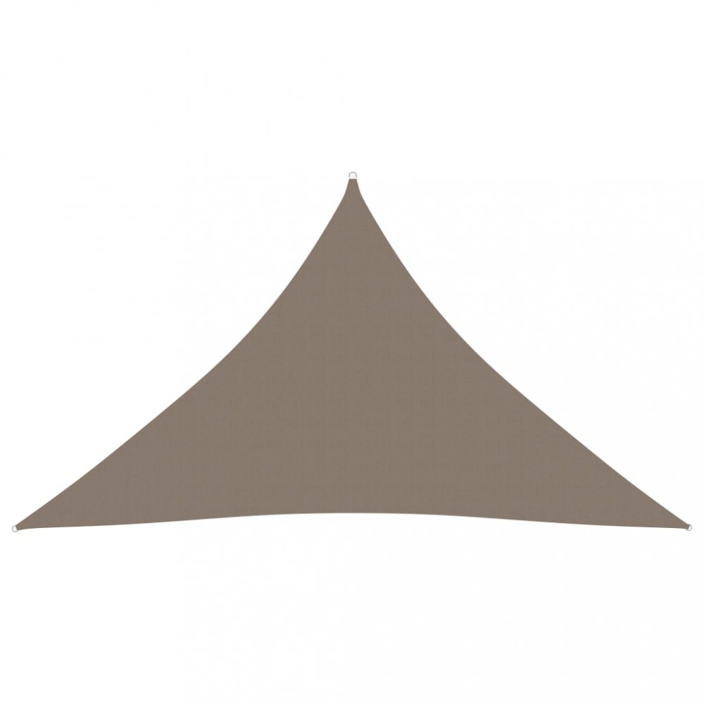 Stínící plachta trojúhelníková 3,5 x 3,5 x 4,9 m oxfordská látka Dekorhome Šedohnědá taupe