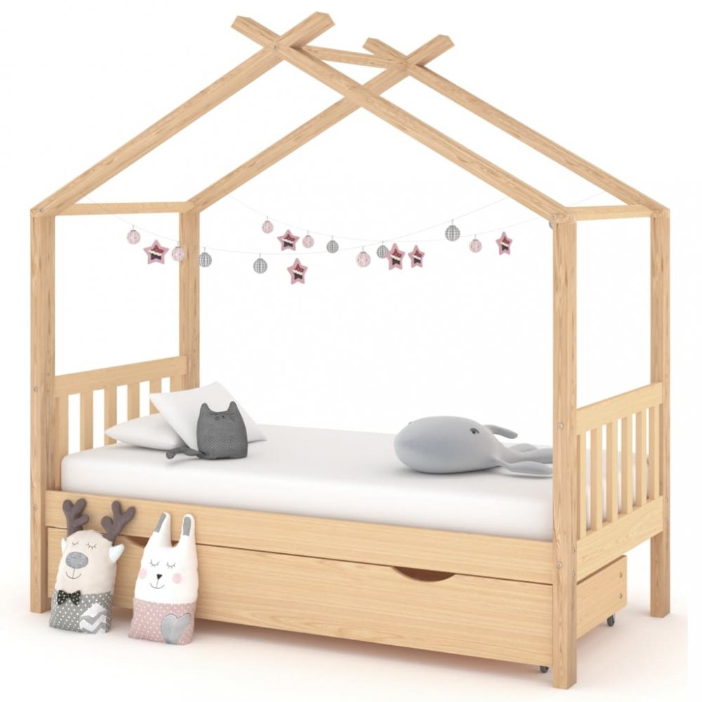 Dětská postel 80x160 borovice Dekorhome Přírodní dřevo