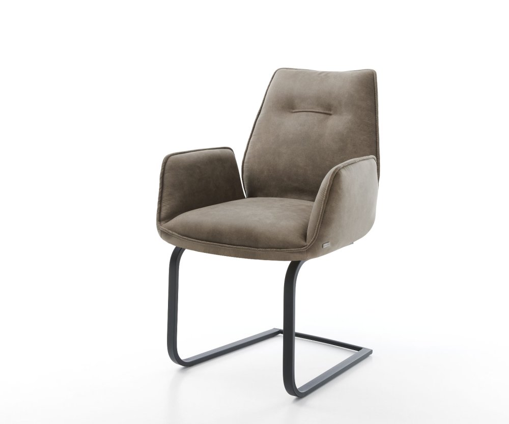 Jedálenská stolička Zoa-Flex taupe vintage konzolová základňa plochá