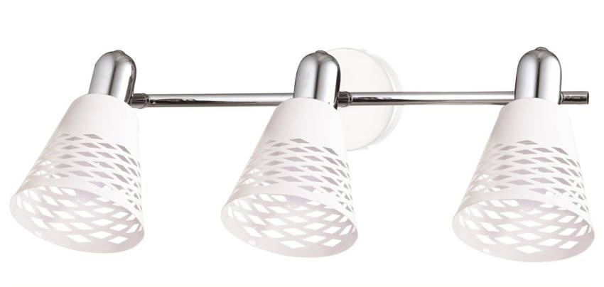 Nástenné stropné svietidlo chróm/biele 3x40W E14 Discovery