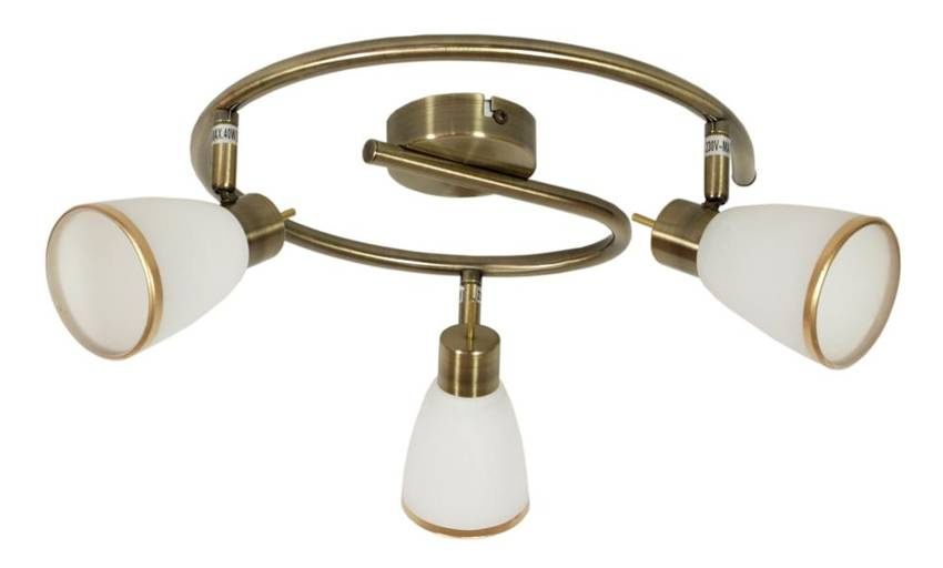 Špirálová stropná lampa patina 3xG9 Regent
