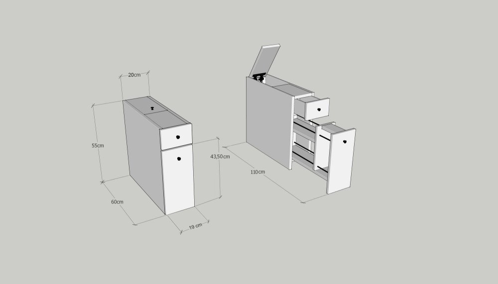 Koupelnová skříňka Smart - White (obrázek 3)