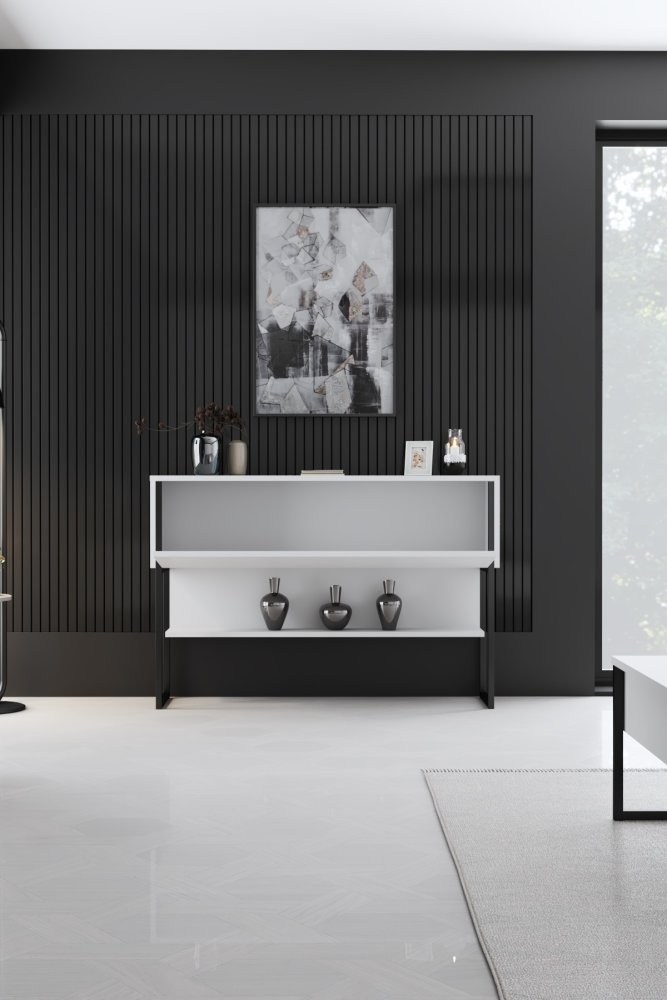 Komoda Luxe - Black, White (obrázek 7)