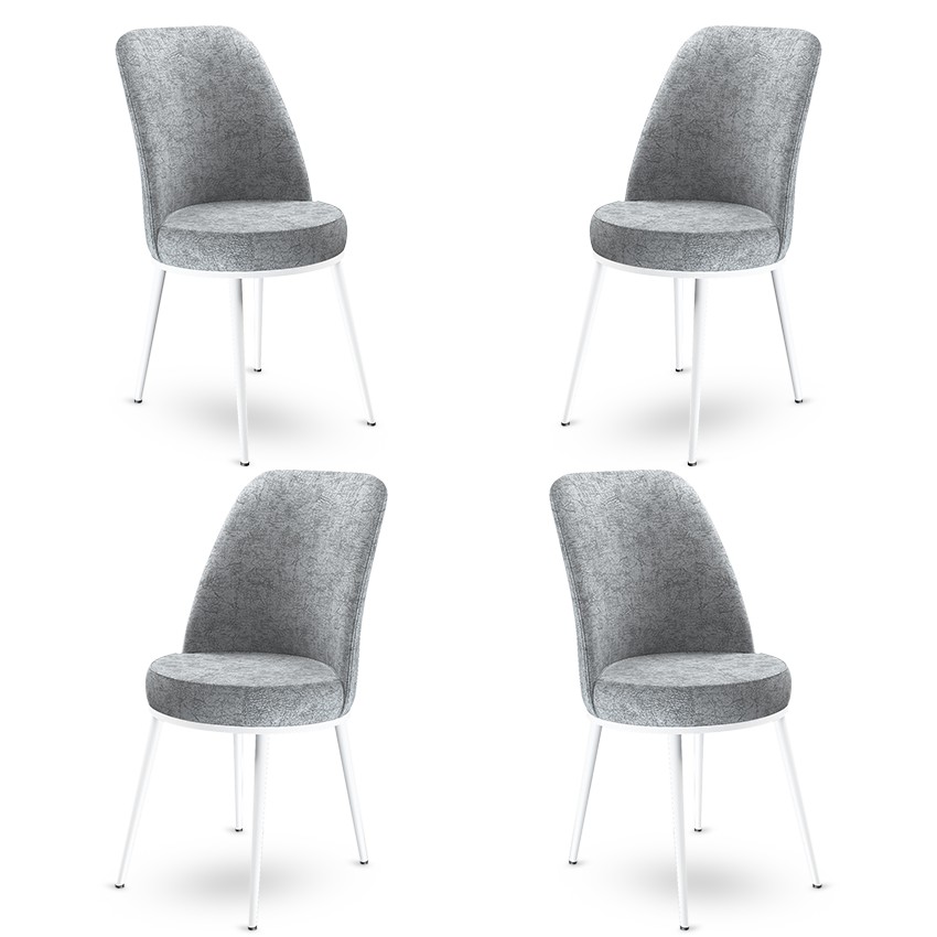 Súprava stoličiek (4 kusy) Dexa - Grey, White