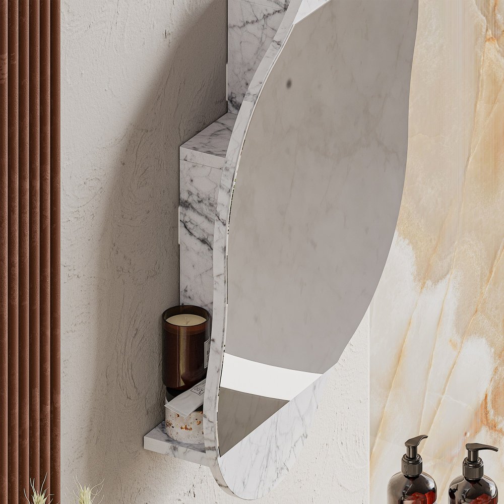 Koupelnová skříňka Cloud Storage Bathroom Wall Mirror - Carrara (obrázek 4)