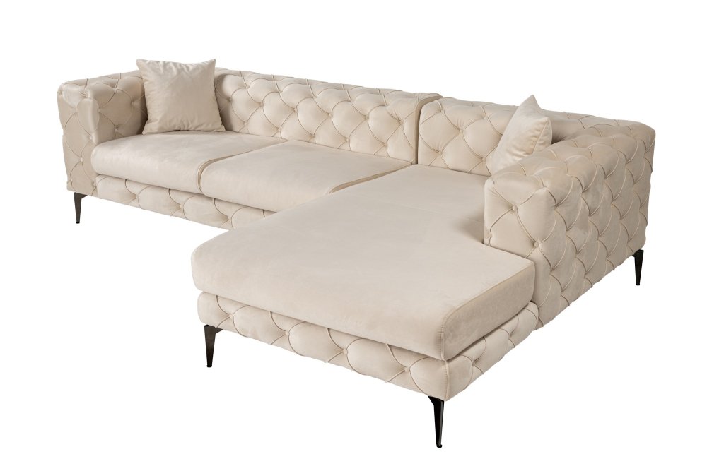 Rohová sedací souprava Como Eco Right - Beige, Black (obrázek 13)