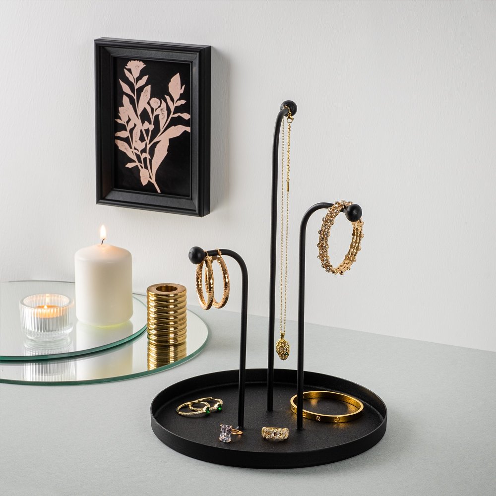 Dekoratívny kovový doplnok Leros - Black