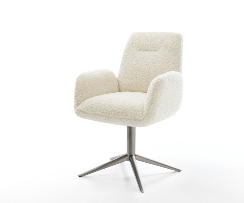 Jedálenská stolička Zoa-Flex teddy látka béžová podstava grafitová