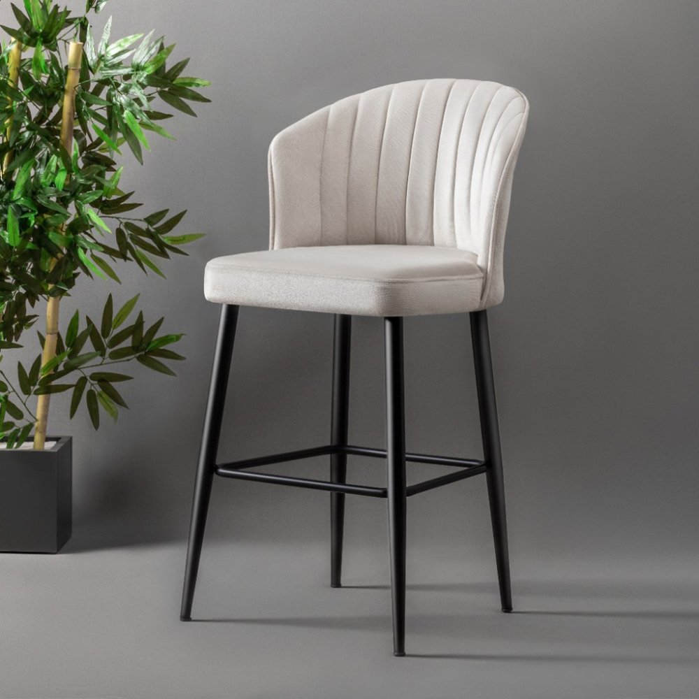 Bar Stool Set (2 Pieces) Rubi - Cream