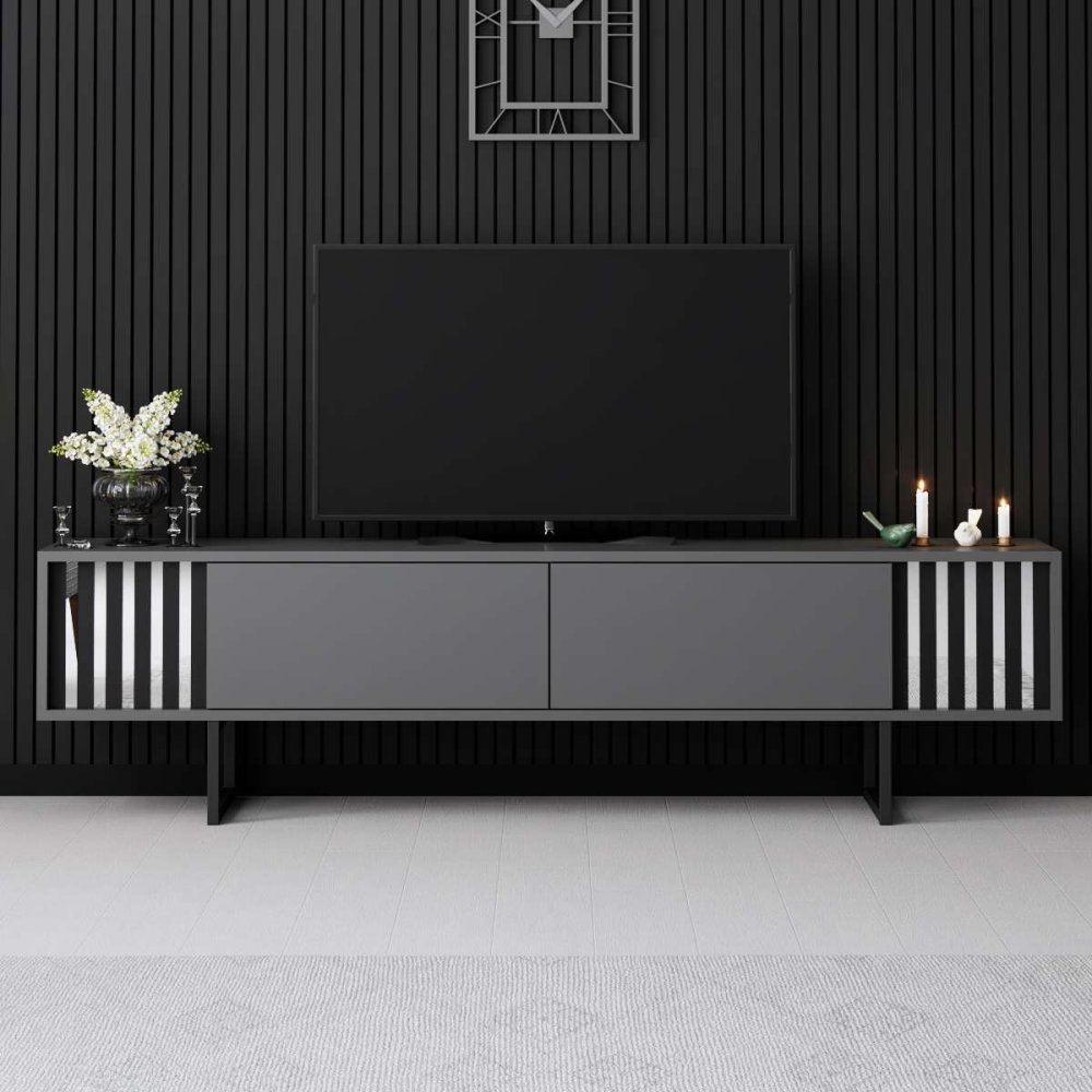 TV stolek Chrome Line - Anthracite, Black (obrázek 8)