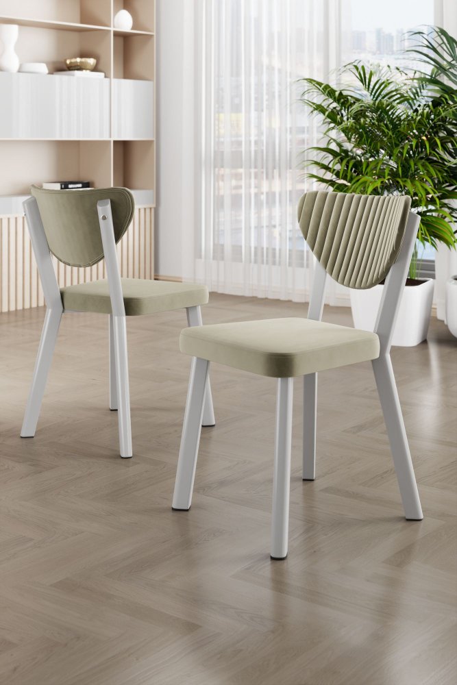 Súprava stoličiek (6 kusov) Arfe - Cream, White