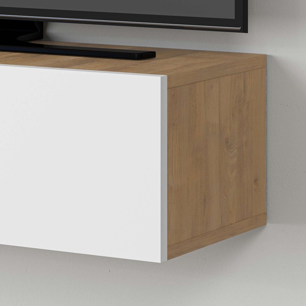 TV stolek Francy 135 - Sapphire Oak, White (obrázek 5)