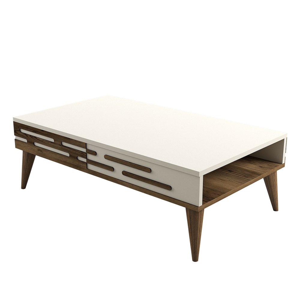 Konferenční stolek Valensiya - Walnut, Cream (obrázek 3)