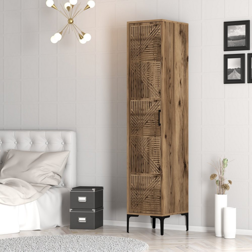 Šatníková skriňa Kumsal P - Walnut