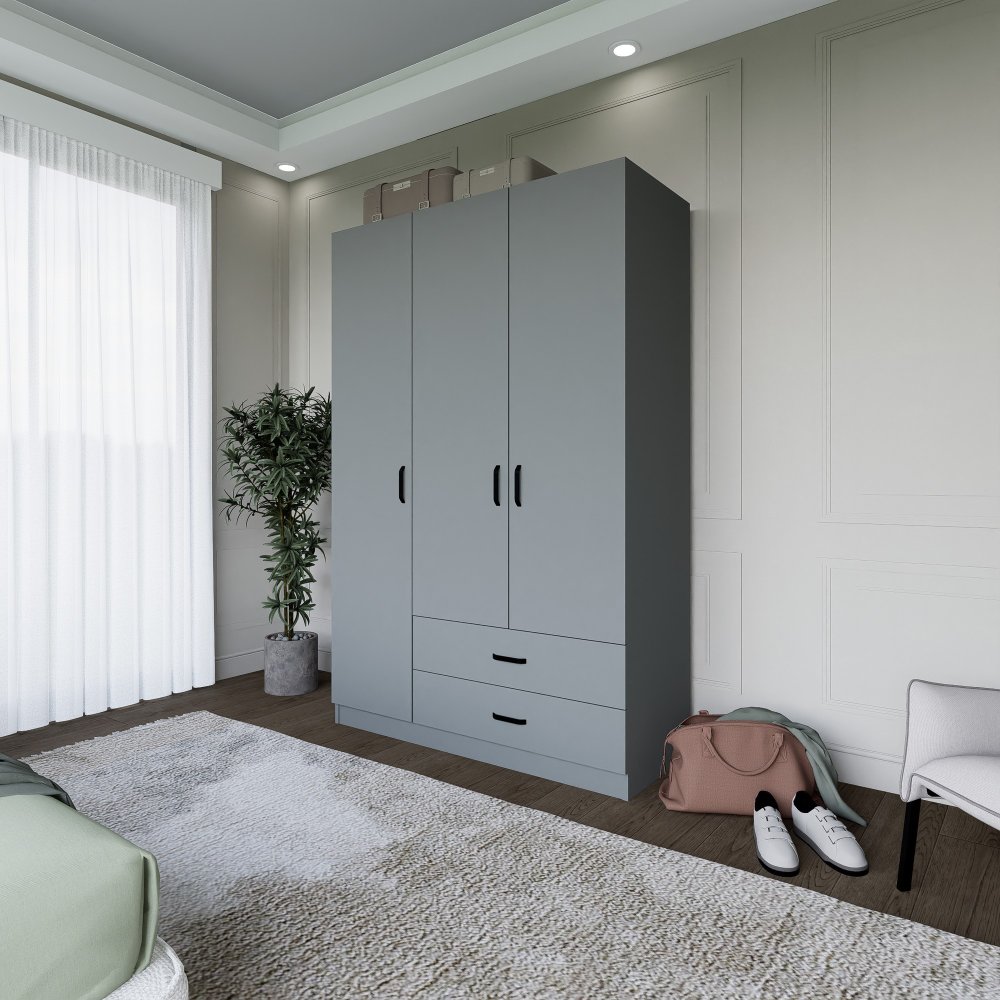 Šatní skříň Yaman Luna 1600-037 - Grey (obrázek 8)
