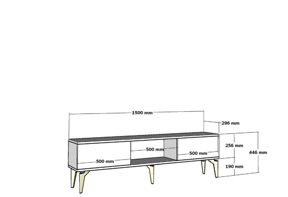 TV stolík Arona Fireplace - White