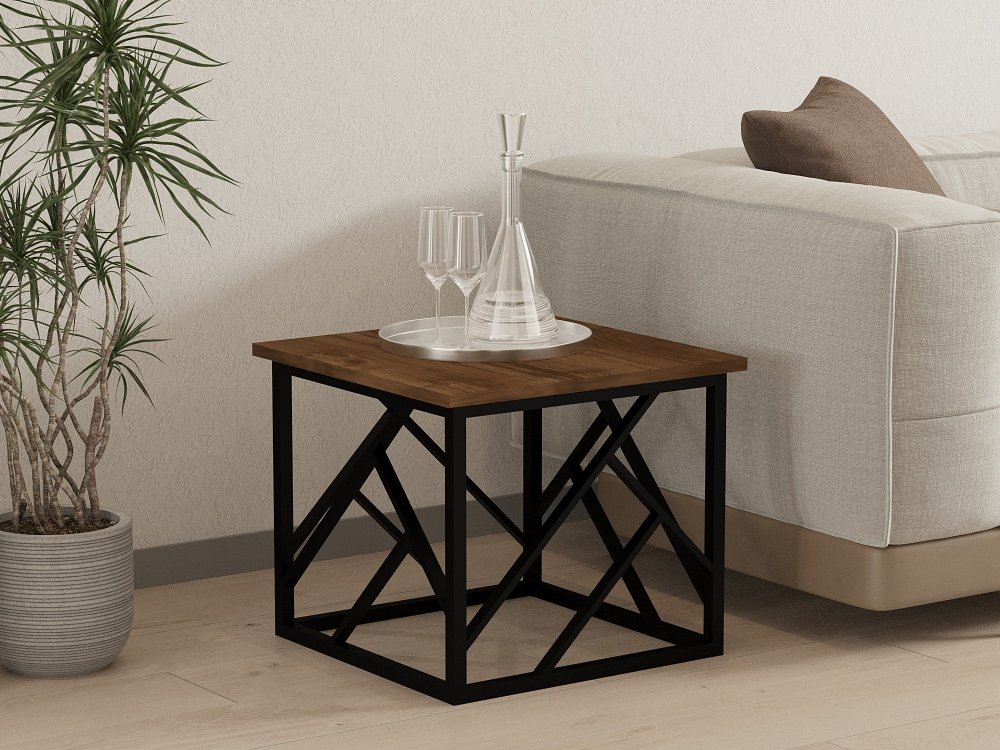 Konferenčný stolík Woda - Walnut, Black