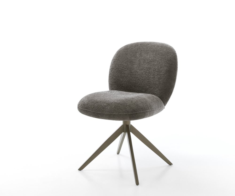 Jedálenská stolička Nube-Flex bouclé mäkký tmavobéžová krížová