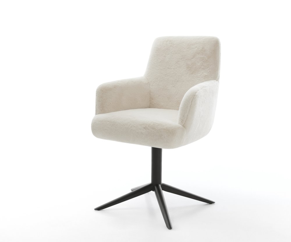 Jedálenská stolička Heira-Flex s opierkami plyšový manšester krémovo