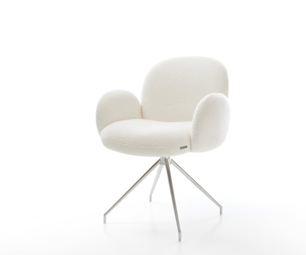 Jedálenská stolička Nube-Flex s opierkami bouclé mäkký béžová krížová