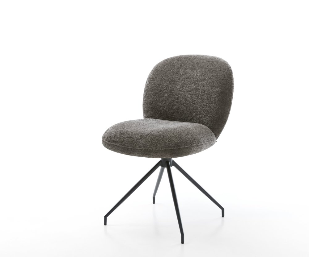 Jedálenská stolička Nube-Flex bouclé mäkký tmavobéžová krížová