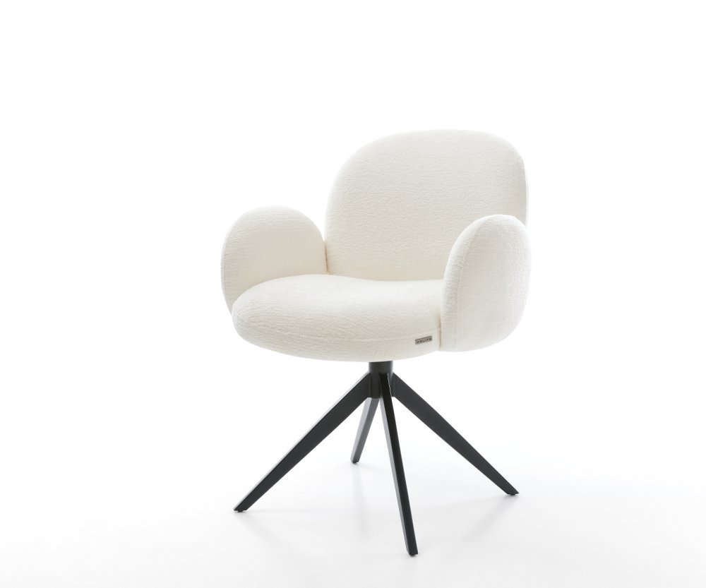 Jedálenská stolička Nube-Flex s opierkami bouclé mäkký béžová krížová