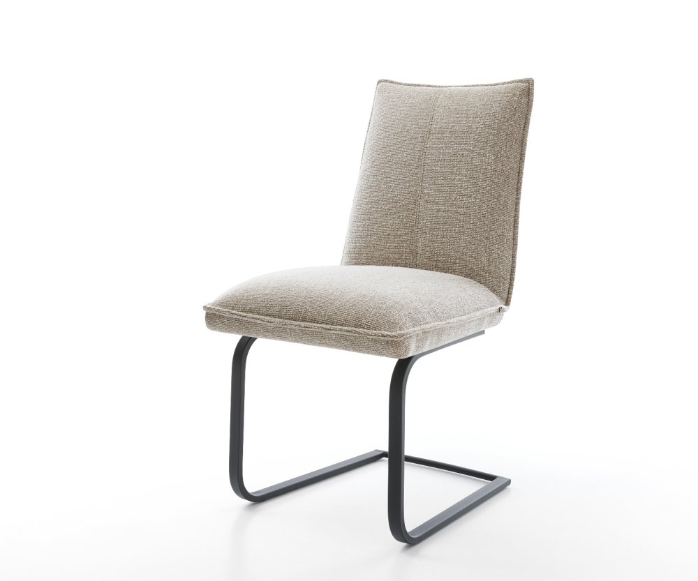 Konzolová jedálenská stolička Lelio-Flex tkanina mäkká béžová