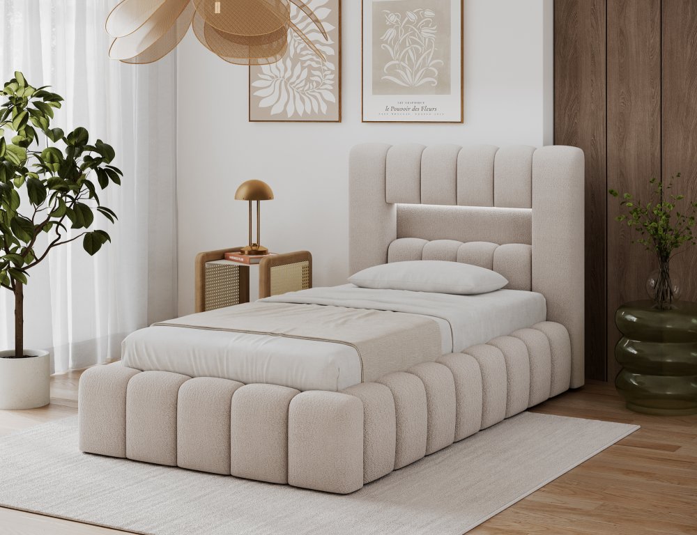Postel Lamica 90x200 + Dřevěný rám/Standardní zdvih/kontejner