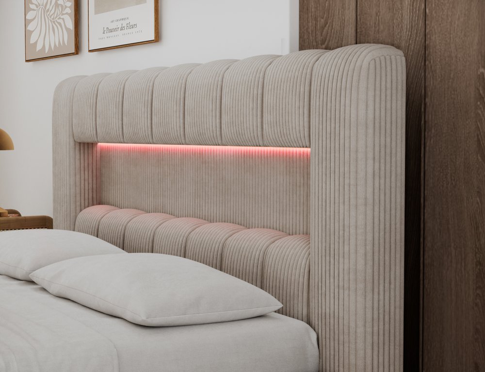 Posteľ Lamica 140x200 + Drevený rám/Štandardný zdvih/kontajner