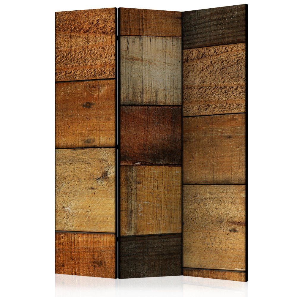 Paraván Wooden Textures Dekorhome 135x172 cm (3-dielny)