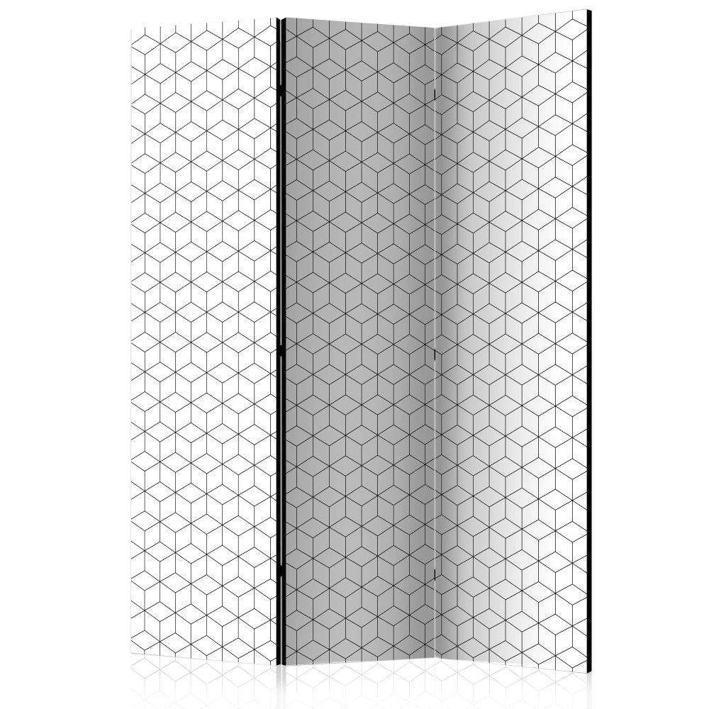 Paraván Cubes texture Dekorhome 135x172 cm (3-dílný)