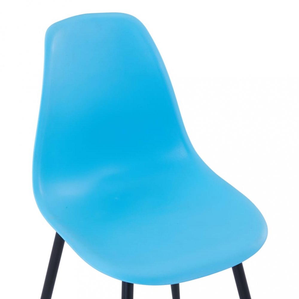 Jedálenská stolička 6 ks plast / kov Dekorhome Sivá