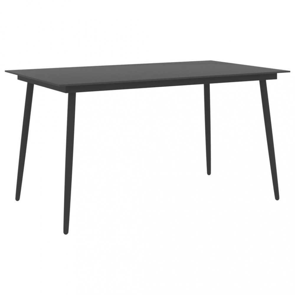 E-shop Záhradný stôl 150 x 90 cm čierna Dekorhome