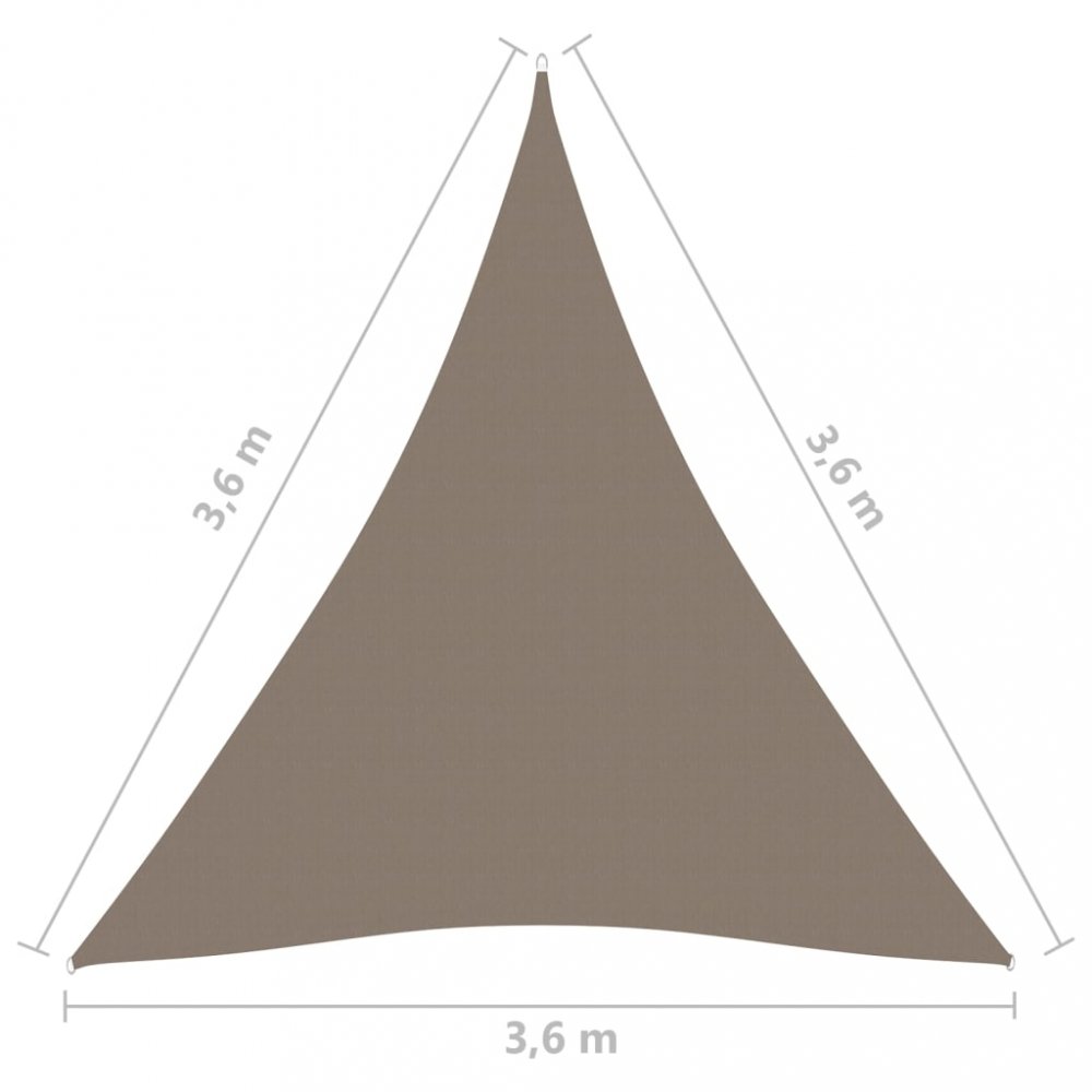 Plachta proti slnku oxfordská látka trojuholník 3,6 x 3,6 x 3,6 m Dekorhome Žltá