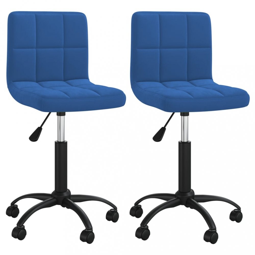 Otočná jídelní židle 2 ks samet / kov Dekorhome Modrá,Otočná jídelní židle 2 ks samet / kov Dekorhom