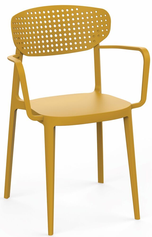 Levně Jídelní židle AIRE ARMCHAIR Rojaplast Žlutá