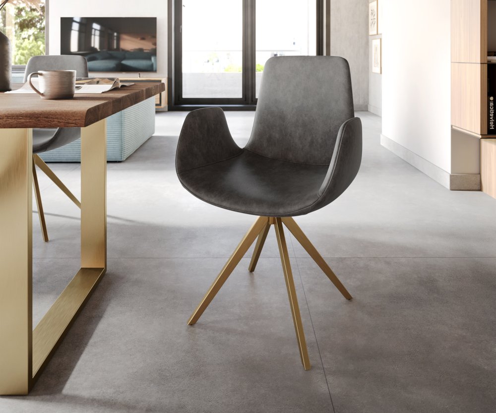 Otočná židle Ilia-Flex s područkami křížová podnož hranatá