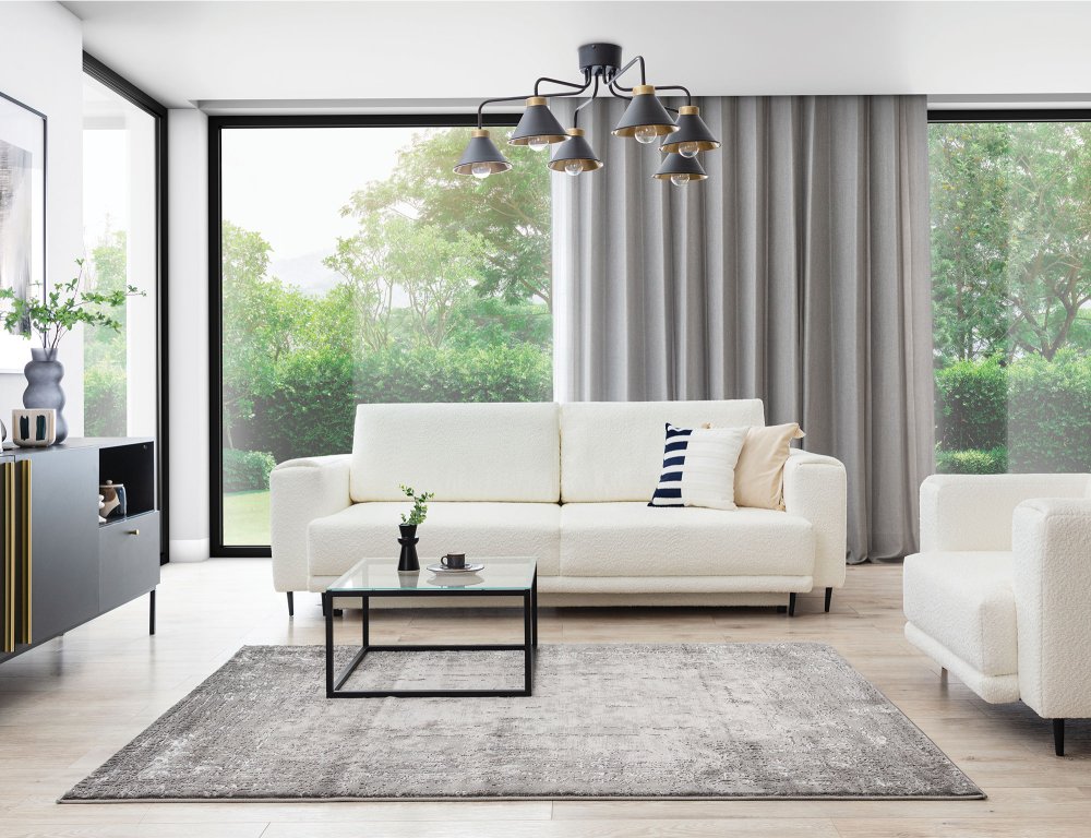 Detmer 86x86x32cm luster 6 čierny/zlatý