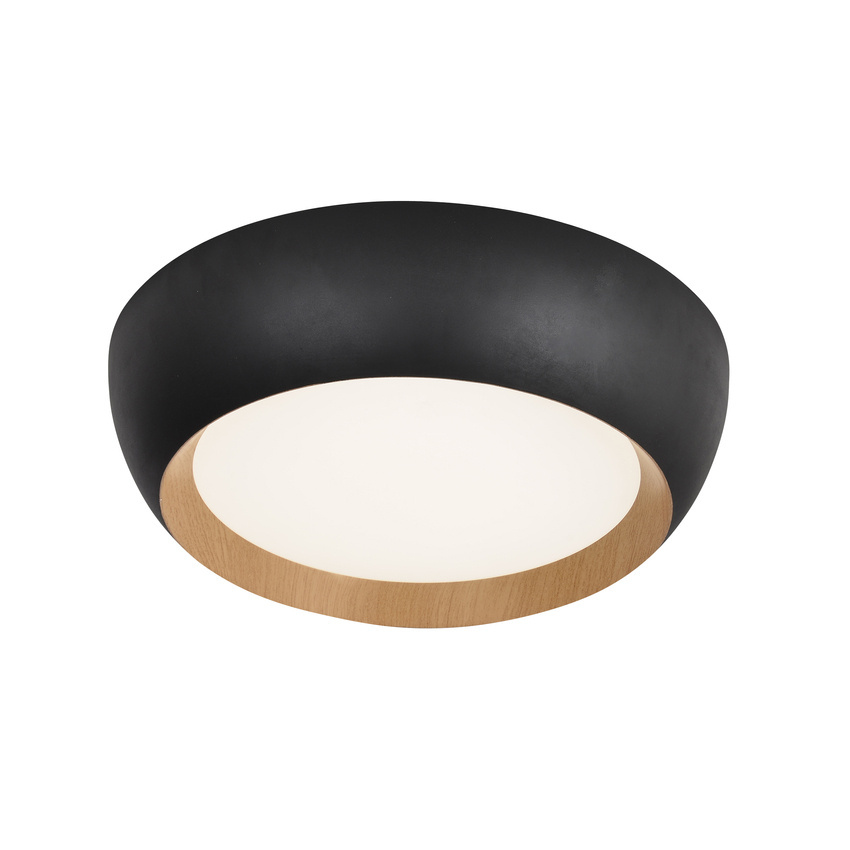 stropná lampa abruzzo čierne drevené tienidlo na stropnú lampu biele