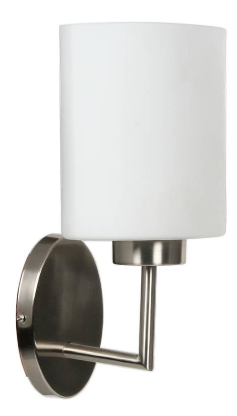 Nástenná lampa matné niklové tienidlo biela sxklsny 60W E27 Visola