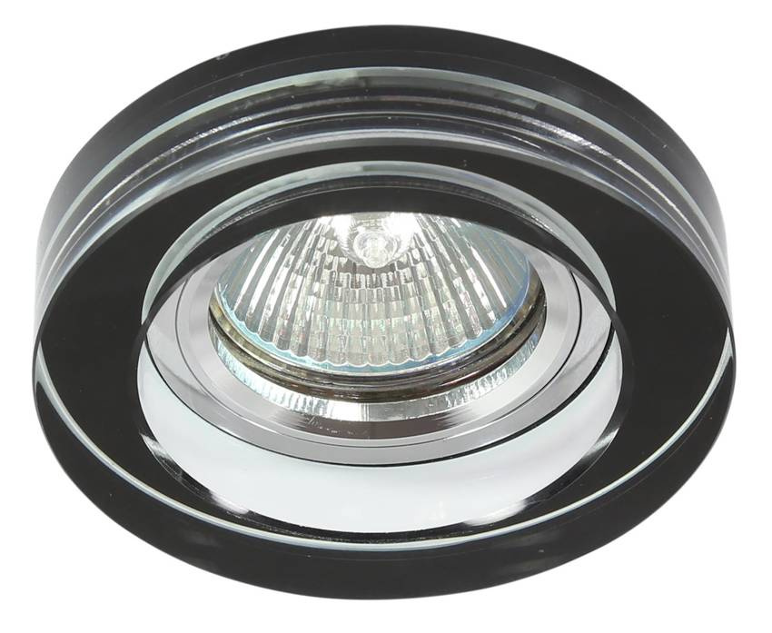 Stropné svietidlo čierne okrúhle sklo MR16 50W SS-31