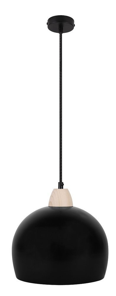 Závěsná lampa s černým hliníkovým stínidlem 60W E27 Monroe