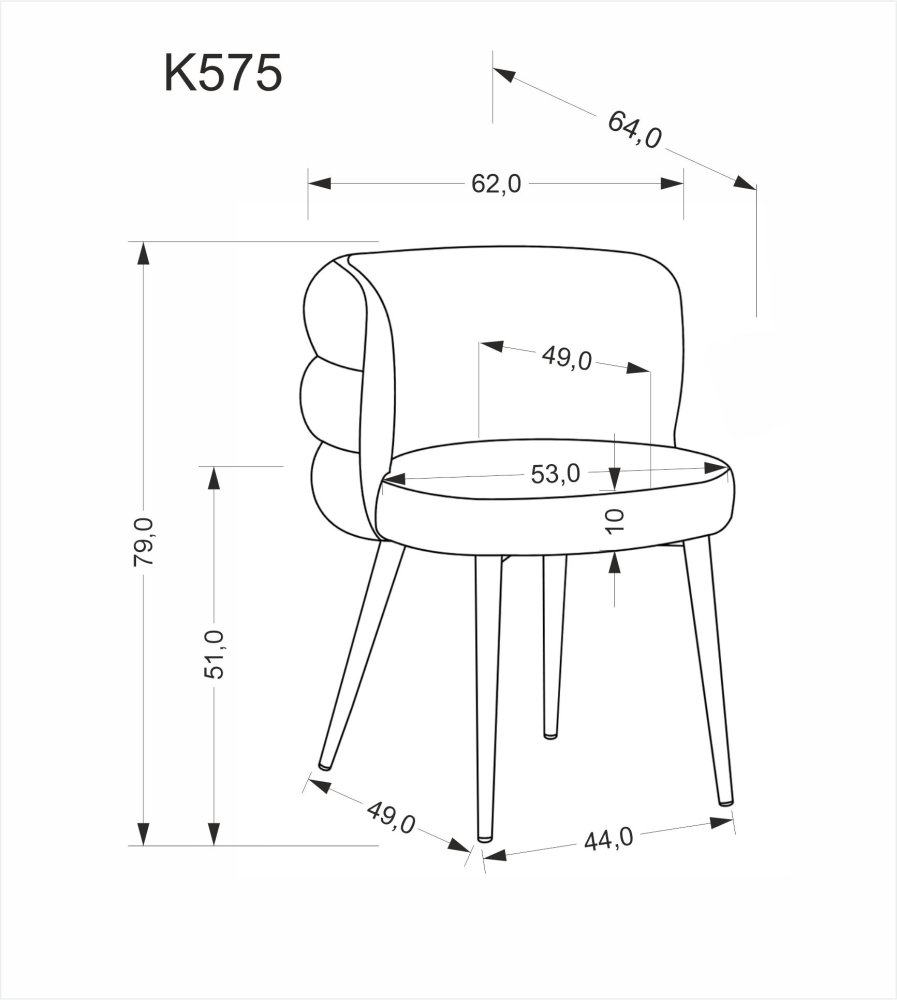 Jedálenská stolička K575 HALMAR