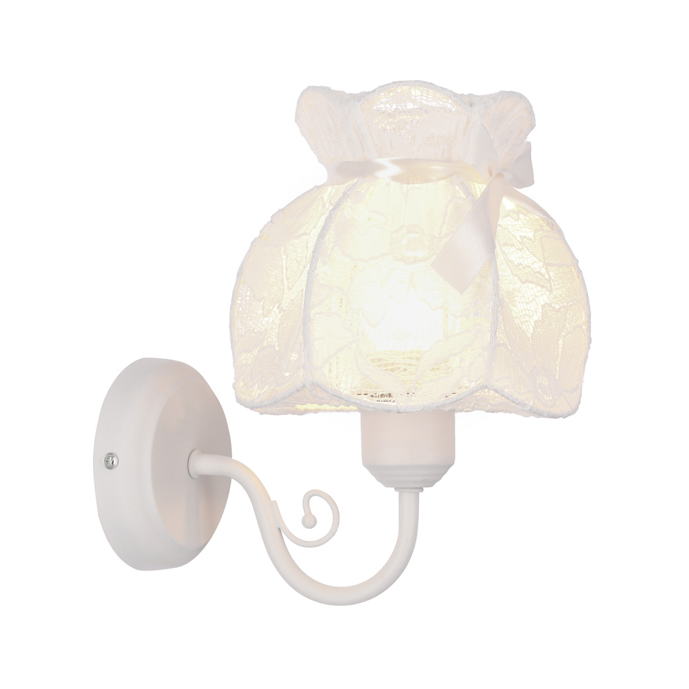 ROSSINI biela nástenná lampa 1x40W E27 biele tienidlo