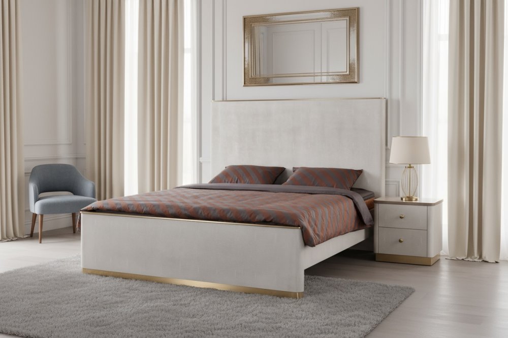 Stilig Bedroom ST890K Čalúnená posteľ 180 cm + 2 nočné stolíky ST891