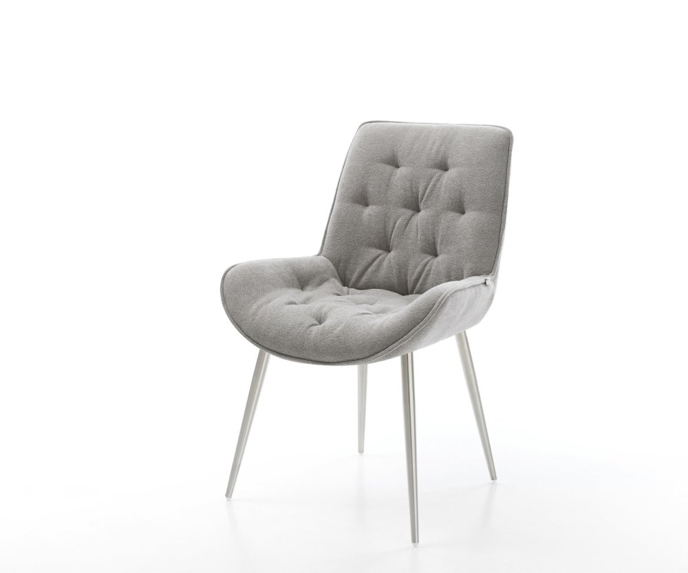 Jídelní židle Taimi-Flex strukturovaná látka Měkký šedá 4-nohá