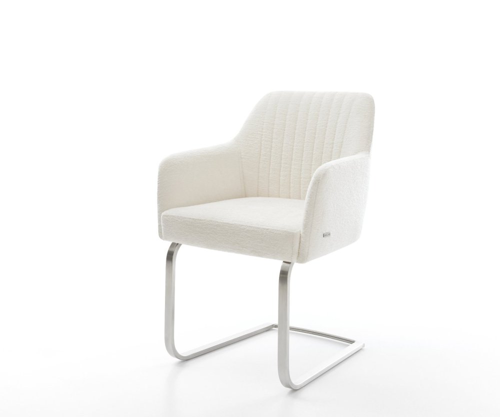 Konzolová jedálenská stolička Greg-Flex bouclé mäkký béžová konzolová